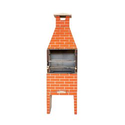 CHURRASQUEIRA (P. M.) TIJOLINHO CARAMELO 65X50CM L... - Rabelo Materiais Para Construção