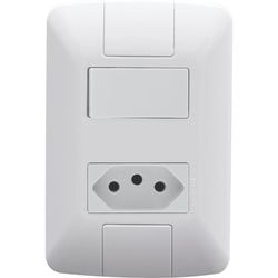 CONJUNTO ARIA INTERRUPTOR SIMPLES + TOMADA 2P+T 10... - Rabelo Materiais Para Construção