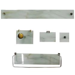 KIT BANHEIRO RETO DE VIDRO KR CALACATA BRANCO 2795... - Rabelo Materiais Para Construção