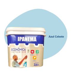 TINTA ECONÔMICA IPANEMA AZUL CELESTE 3,6 LITROS AC... - Rabelo Materiais Para Construção