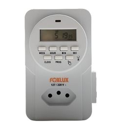 TEMPORIZADOR DIGITAL BIVOLT FOXLUX - Rabelo Materiais Para Construção