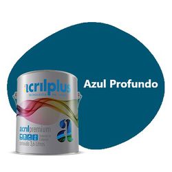 TINTA PREMIUM AZUL PROFUNDO FOSCO 3,6 LITROS ACRIL... - Rabelo Materiais Para Construção