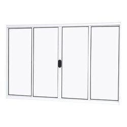 JANELA CORRER SEM GRADE 4 FOLHAS LISO SLIM 120X100... - Rabelo Materiais Para Construção