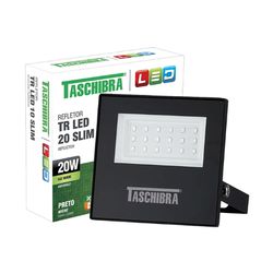 REFLETOR TR LED SLIM 20W VERDE BIV. PTO TASCHIBRA - Rabelo Materiais Para Construção