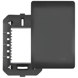 PLACA HABITAT BLACK COM SUPORTE CEGA 4X2 4068 FAME - Rabelo Materiais Para Construção