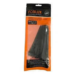 ABRAÇADEIRA NYLON PRETA 2,5X140MM FOXLUX - Rabelo Materiais Para Construção