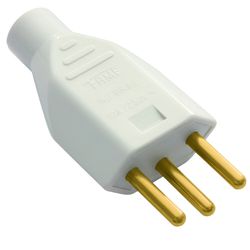 PLUG MACHO PADRÃO 2P+T 10A CINZA 1729 FAME - Rabelo Materiais Para Construção