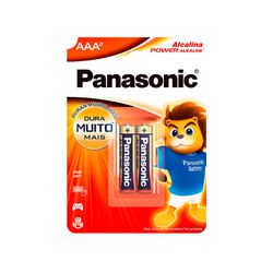 PILHA ALCALINA PALITO AAA 2X1 PANASONIC - Rabelo Materiais Para Construção