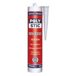 SILICONE ACETINADO INCOLOR 250G POLYSTIC - Rabelo Materiais Para Construção