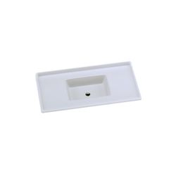 PIA SINTÉTICA STANDARD GRANITADA 100X50CM GELO 505... - Rabelo Materiais Para Construção