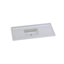 PIA SINTÉTICO STANDARD GRANITADA 120X50CM GELO 505... - Rabelo Materiais Para Construção