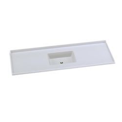 PIA SINTÉTICA STANDARD GRANITADA 160X50CM GELO 506... - Rabelo Materiais Para Construção
