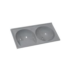 TANQUE SINTÉTICO DUPLO MÁRMORE Nº 1 100X52CM CINZA... - Rabelo Materiais Para Construção
