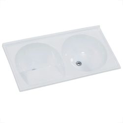TANQUE SINTÉTICO DUPLO MÁRMORE Nº 2 110X59CM GELO ... - Rabelo Materiais Para Construção