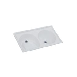 TANQUE SINTÉTICO GRANITADO DUPLO JUNIOR 85X46CM GE... - Rabelo Materiais Para Construção