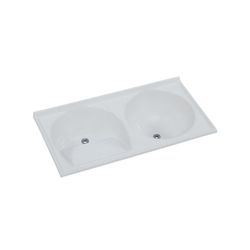 TANQUE SINTÉTICO DUPLO MÁRMORE Nº 3 124X62CM GELO ... - Rabelo Materiais Para Construção