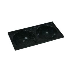 TANQUE SINTÉTICO DUPLO MÁRMORE Nº 3 124X62CM PRETO... - Rabelo Materiais Para Construção