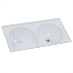TANQUE SINTÉTICO GRANITADO DUPLO Nº 1 100X51CM GEL... - Rabelo Materiais Para Construção