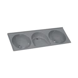 TANQUE SINTÉTICO GRANITADO TRIPLO Nº 3 145X52CM CI... - Rabelo Materiais Para Construção