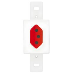TOMADA BLANC SEM PLACA VERMELHA PADRÃO 2P+T 20A 25... - Rabelo Materiais Para Construção