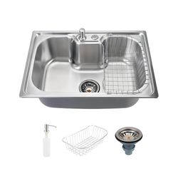 CUBA COZINHA INOX 60X42X19CM + KIT CI.01 WOLF META... - Rabelo Materiais Para Construção