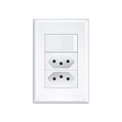 INTERRUPTOR SIMPLES COM TOMADA DUPLA 10A EVIDENCE ... - Rabelo Materiais Para Construção