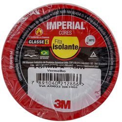 FITA ISOLANTE VERMELHA 18MMX10 METROS 3M - Rabelo Materiais Para Construção