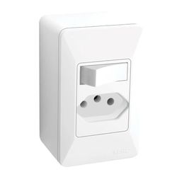 INTERRUPTOR SIMPLES E TOMADA 2P+T 20A 250V 1416 FA... - Rabelo Materiais Para Construção