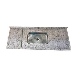 PIA COM CUBA INOX VENTURINI MAX 1,50X57 BRANCO POR... - Rabelo Materiais Para Construção