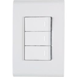 CONJUNTO LIZ 3 INTERRUPTORES SIMPLES 10A 250V 5717... - Rabelo Materiais Para Construção