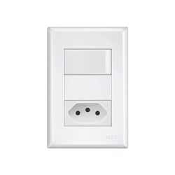 INTERRUPTOR SIMPLES + TOMADA EVIDENCE PADRÃO 2P+T ... - Rabelo Materiais Para Construção