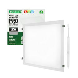 PAINEL LED QUADRADO EMBUTIR PRO 40X40 32W 6500K BR... - Rabelo Materiais Para Construção