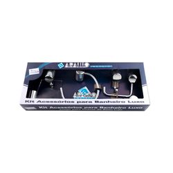 KIT LUXO PARA BANHEIRO COMPLETO ÚNICO 5 PEÇAS 0202... - Rabelo Materiais Para Construção