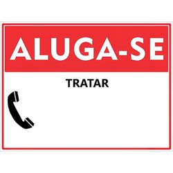 AVISO AUTO ADESIVO ALUGA-SE DELART - Rabelo Materiais Para Construção