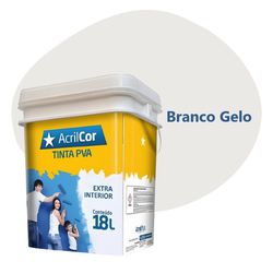 TINTA ACRILCOR BRANCO GELO BALDE 18 LTS ACRILPLUS - Rabelo Materiais Para Construção