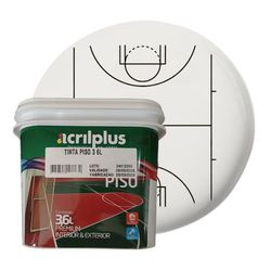 TINTA PISO FLEX BRANCO 3,6 LTS ACRILPLUS - Rabelo Materiais Para Construção