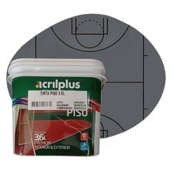 TINTA PISO FLEX CINZA CHUMBO 3,6 LTS 037007 ACRILP... - Rabelo Materiais Para Construção