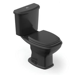 VASO SANITÁRIO COM CAIXA ACOPLADA FIT PLUS PRETO 1... - Rabelo Materiais Para Construção