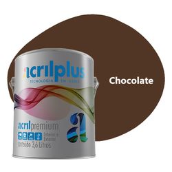 TINTA PREMIUM FOSCO CHOCOLATE 3,6 LTS 165020 ACRIL... - Rabelo Materiais Para Construção