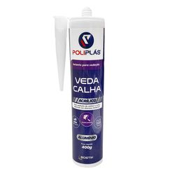 VEDA CALHA ALUMÍNIO 400GR POLIPLÁS - Rabelo Materiais Para Construção