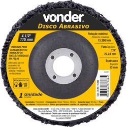DISCO ABRASIVO 4.1/2