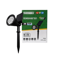 SPOT LED 3W ESPETO JARDIM SOLAR SUNSHINE 6500K PRE... - Rabelo Materiais Para Construção