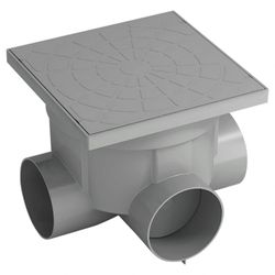 CAIXA DE PASSAGEM/INSPEÇÃO ESGOTO 24X24CM CINZA 11... - Rabelo Materiais Para Construção