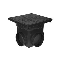 CAIXA DE PASSAGEM / INSPEÇÃO ESGOTO 24X24CM PRETO ... - Rabelo Materiais Para Construção