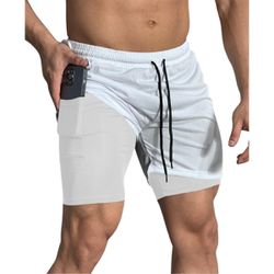 Short Dryfit Termico 2 Em 1 Liso Branco - SHTE-BRA... - Atacado da Moda