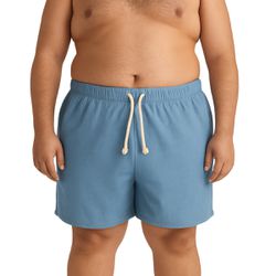 Bermuda Linho Premiun Masculina Azul Bebe Plus Siz... - Atacado da Moda