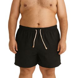 Bermuda Linho Premiun Masculina Preta Plus Size - ... - Atacado da Moda