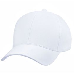 Boné Branco Aba Curva Fita 6 Paineis - BNBRCLISO - Atacado da Moda