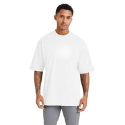 Camiseta Oversized Algodão Masculina Branca - CMOV... - Atacado da Moda