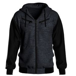 Jaqueta De Moletom 3 Ziper Cinza Escuro Masculina ... - Atacado da Moda